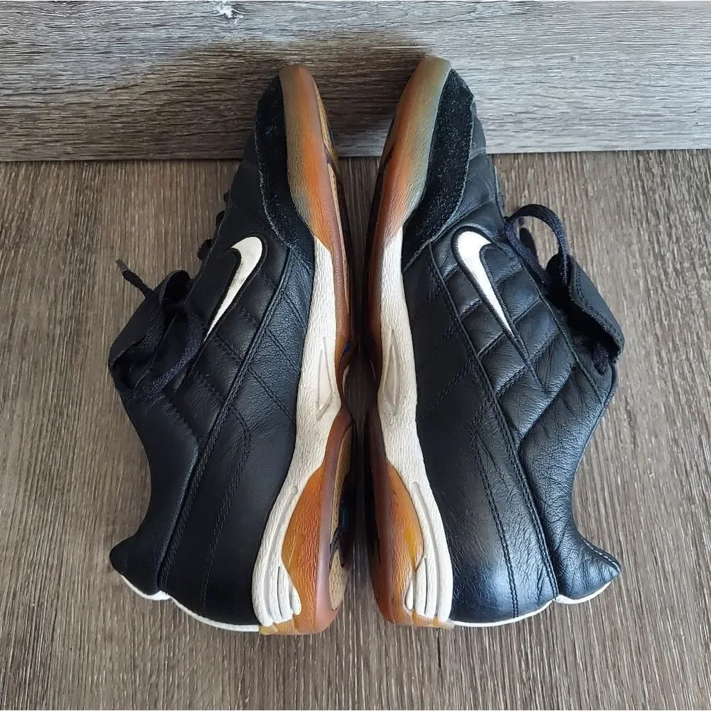 Nike Zoom Air Tiempo Premier Black and White Indoor Soccer Shoes Size 7